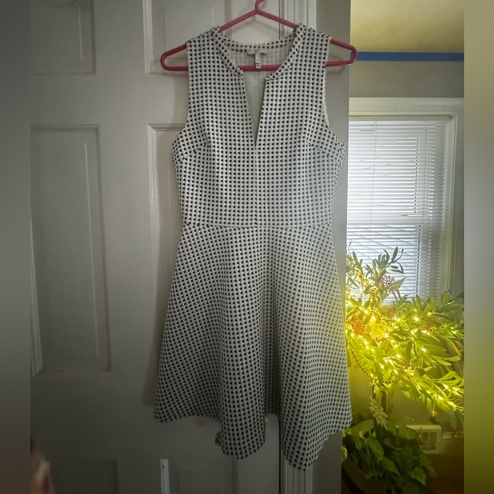 Joie Black and White polkadot Patterned Mini Dress